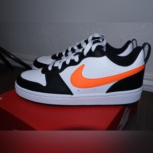 Nike Court Borough Low 2 GS 'White Black Orange' BQ5448-115